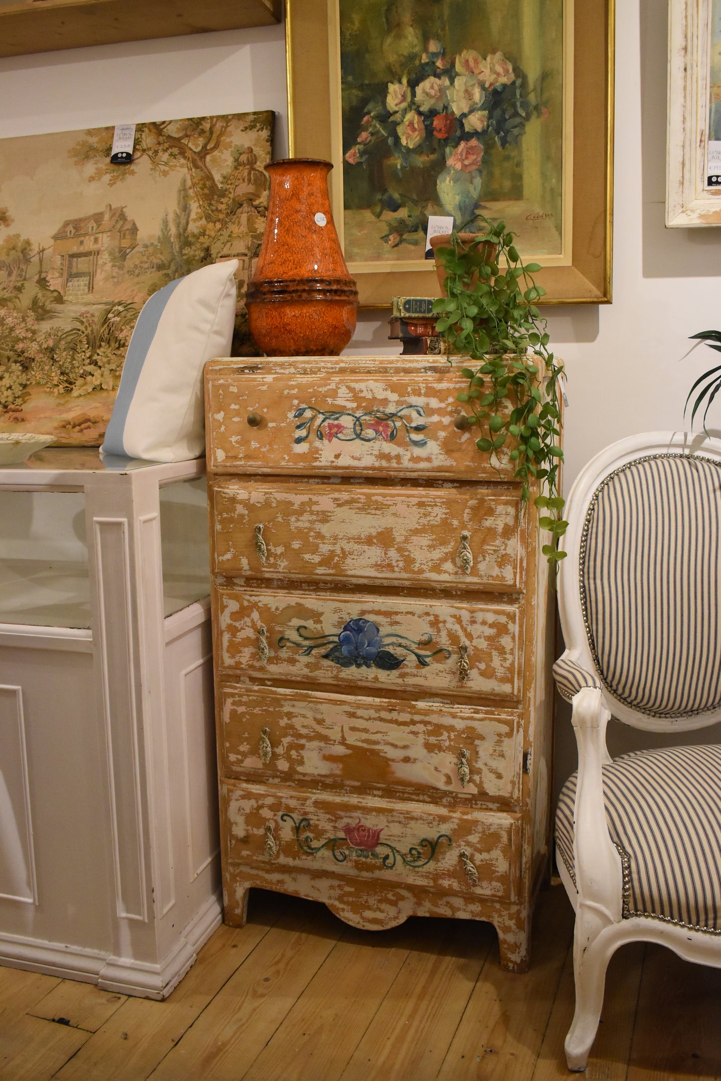 Vintage Rustic Painted Drawers