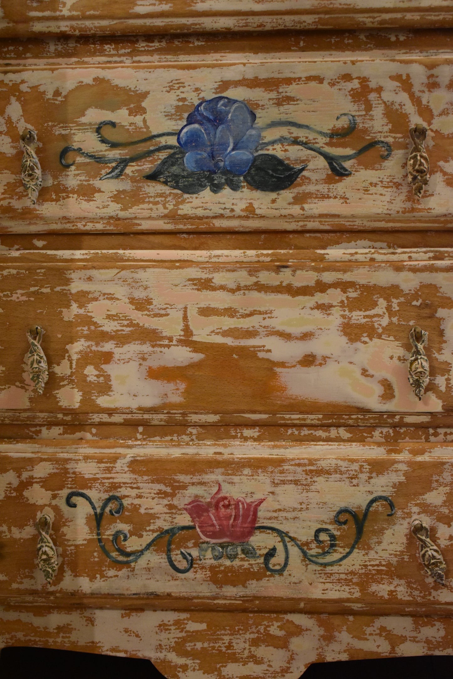 Vintage Rustic Painted Drawers