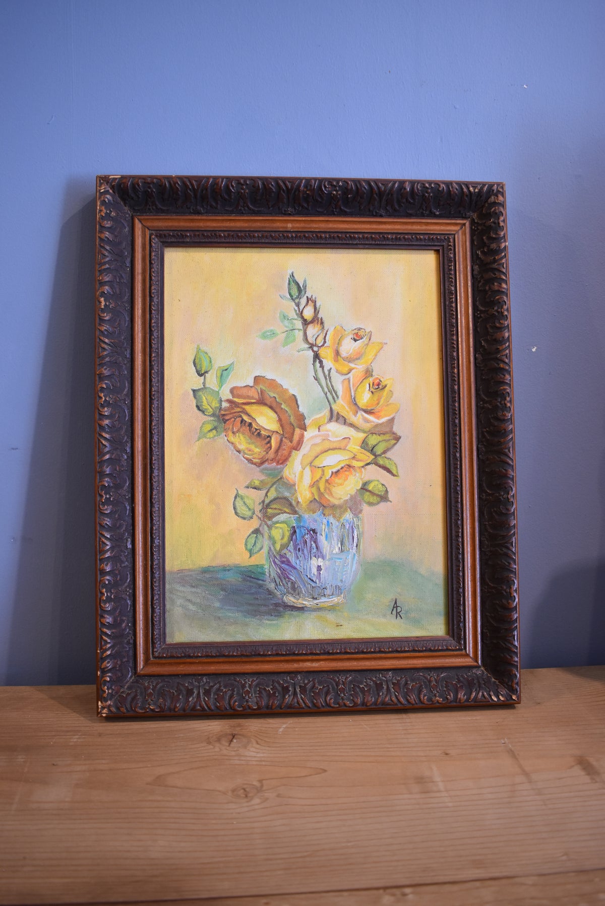 Pair of French Oil Paintings of Flower Vases