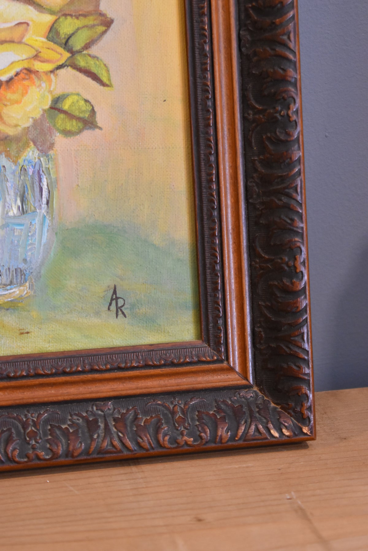 Pair of French Oil Paintings of Flower Vases