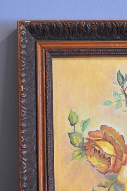 Pair of French Oil Paintings of Flower Vases