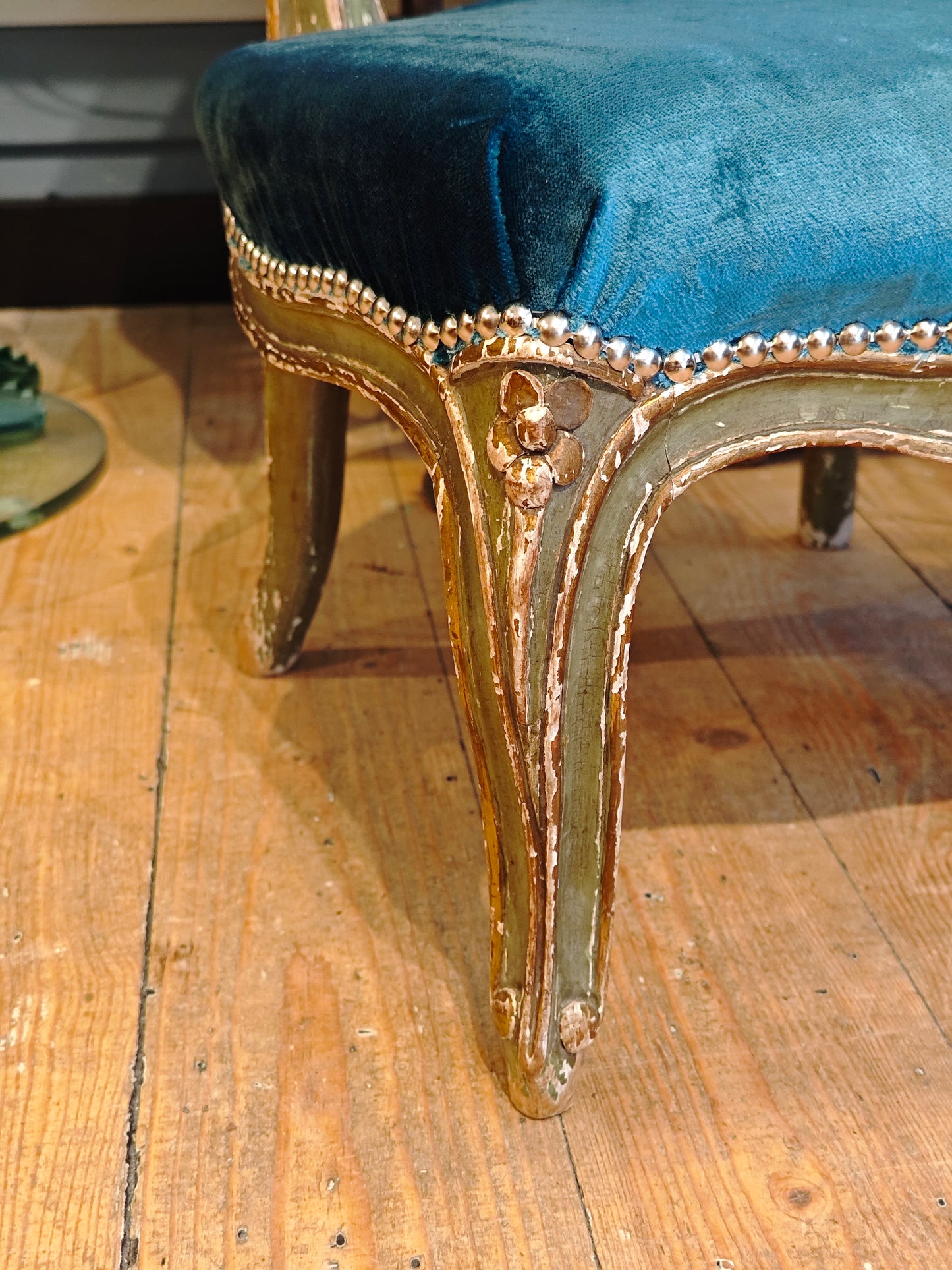Pair of Old French Blue Chairs