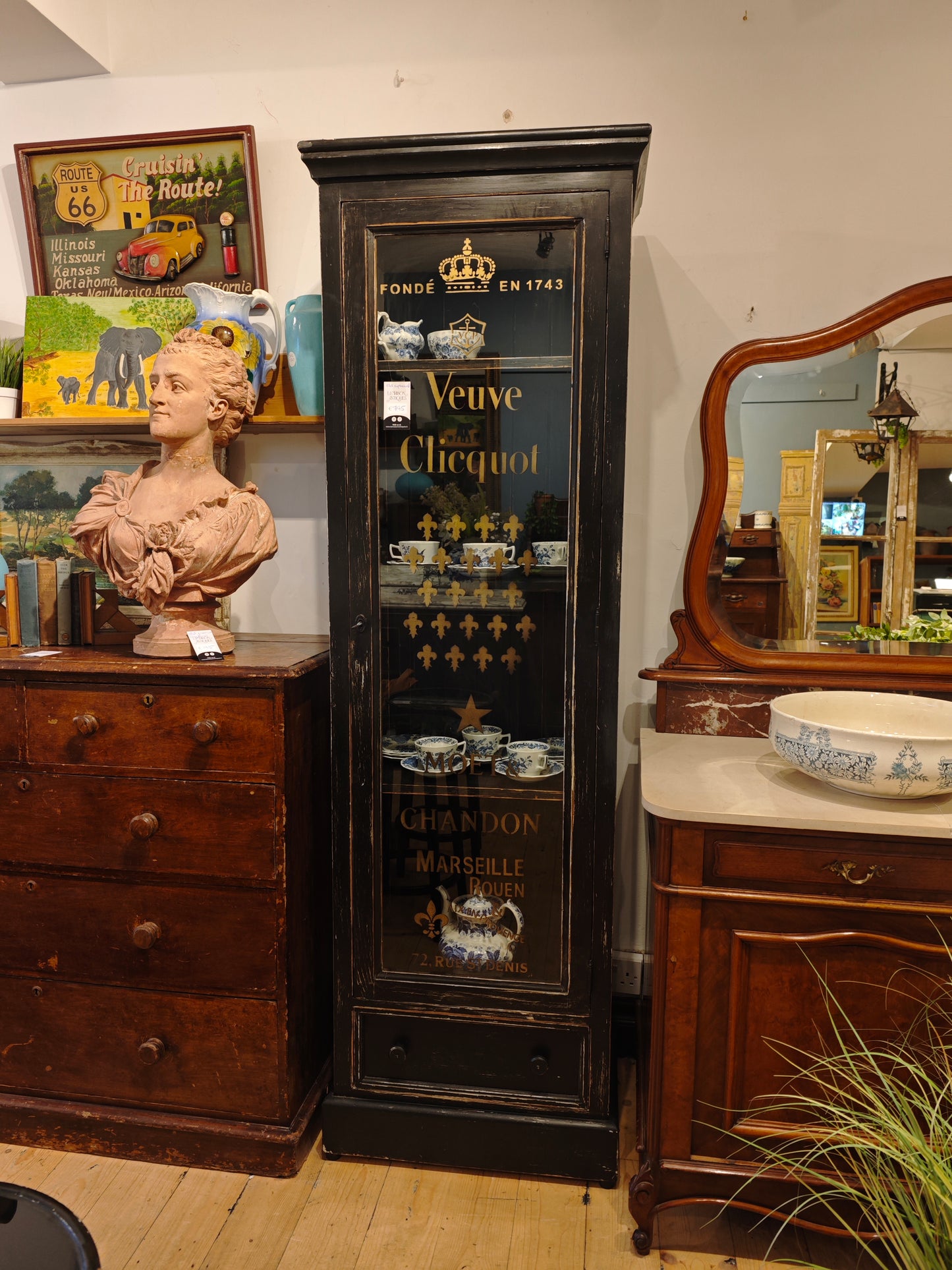 Gold Painted Cabinet