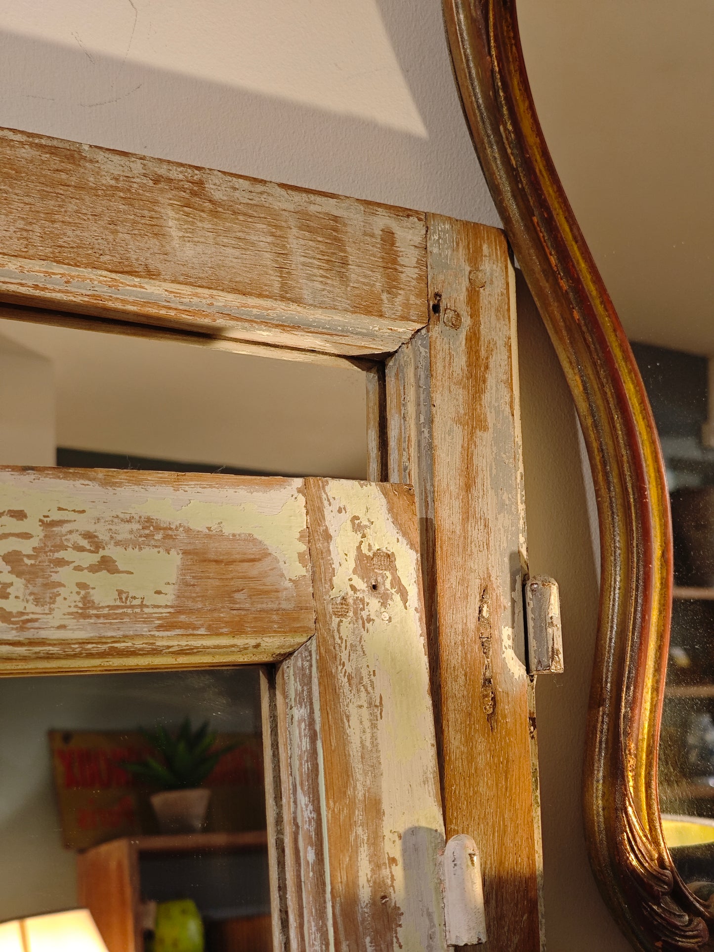 Old French Mirrored Doors with Original Latches