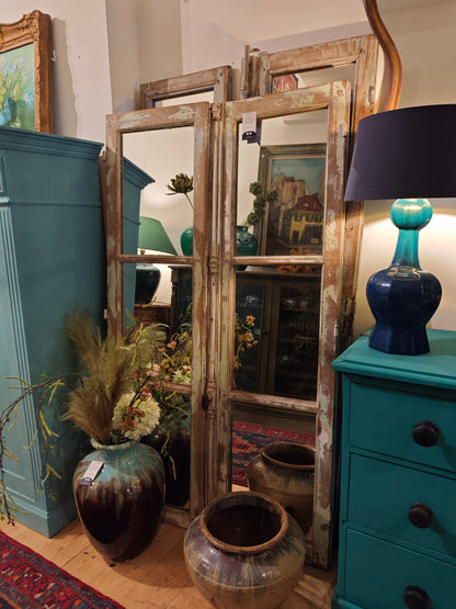 Old French Mirrored Doors with Original Latches