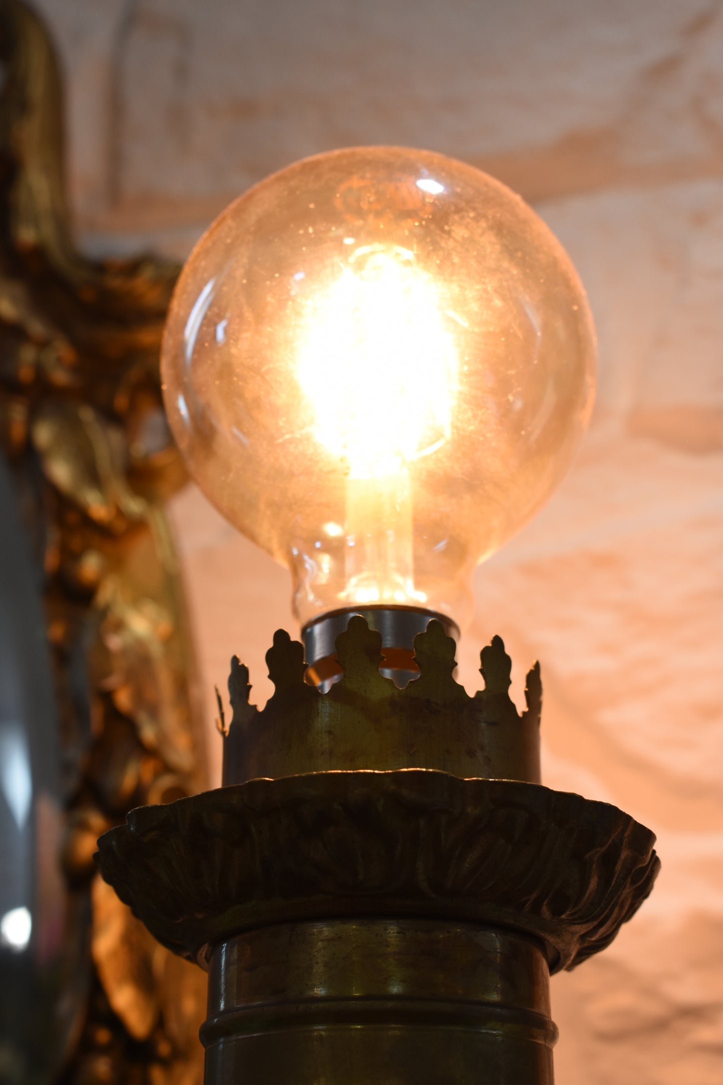 French Glass Lamp