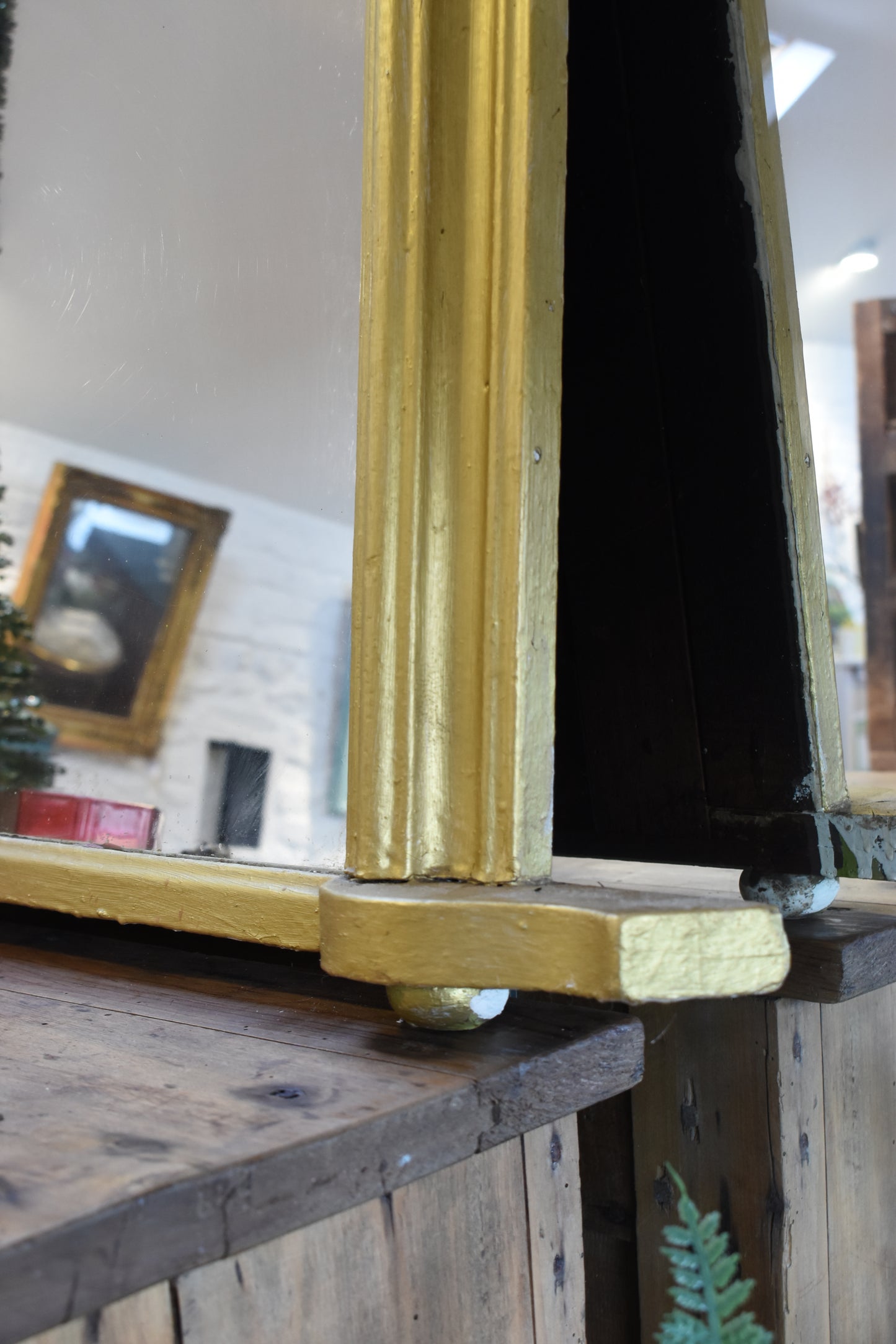 Antique Over Mantle Mirror