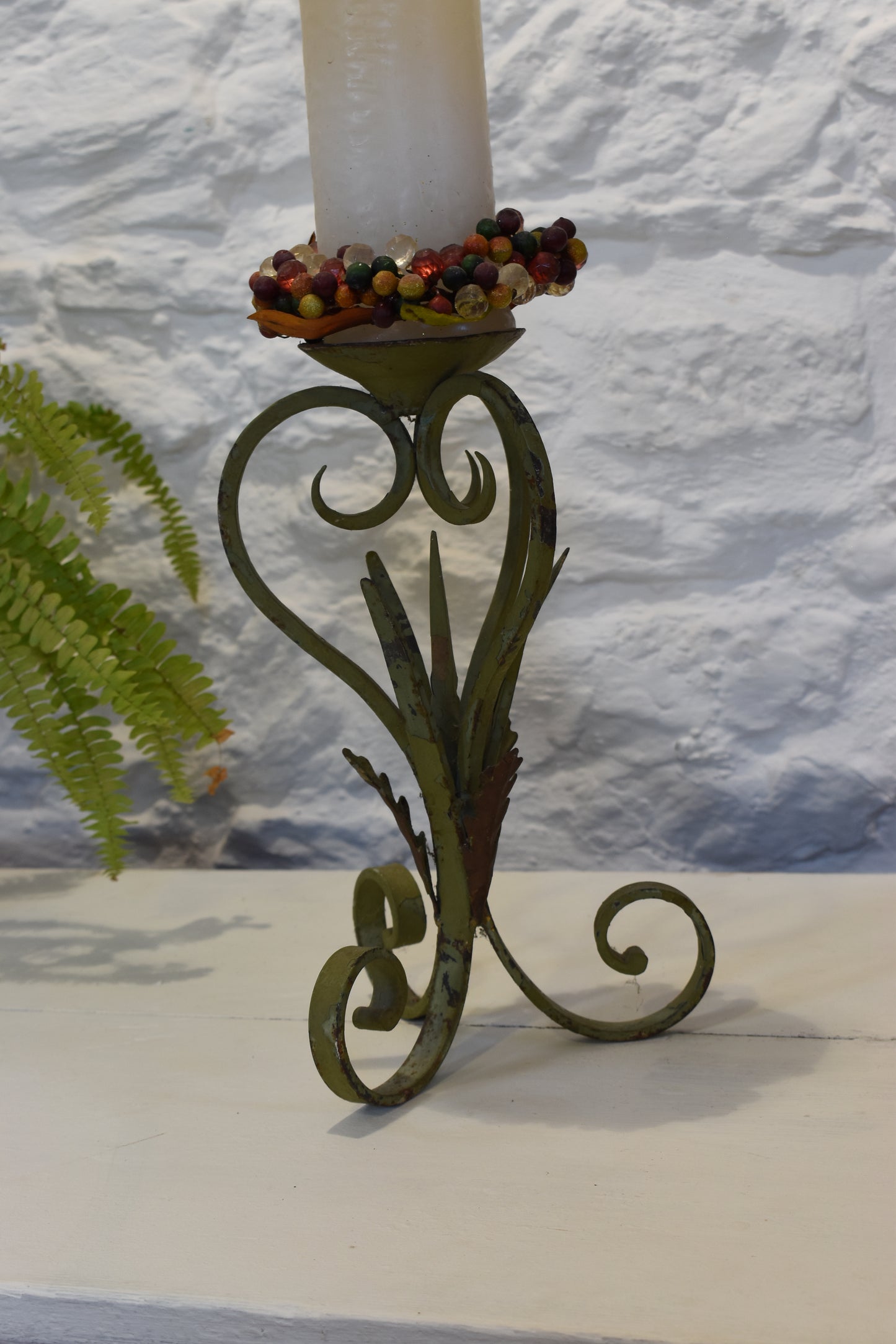 French Wrought Iron Candle Holder