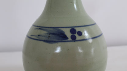 Stamped Jackson Stoneware Green Vase