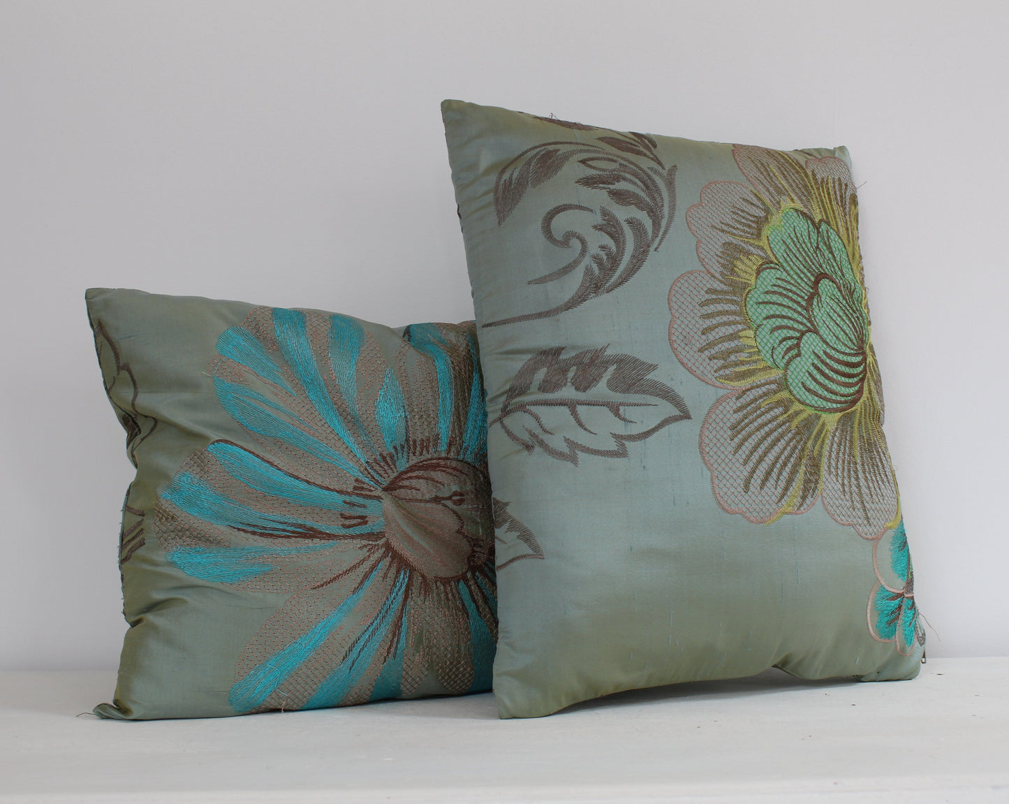 Pair of Beautiful Satin Cushions