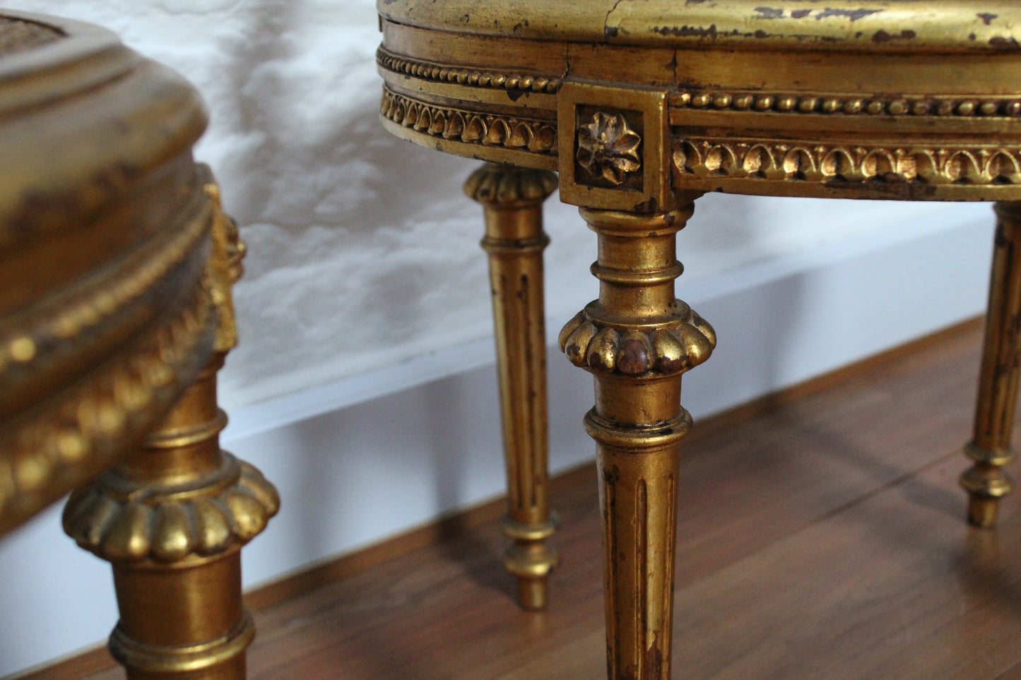 Pair of French Antique Gilt Chairs