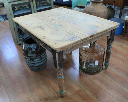 French Antique Scrub Top Pine Table