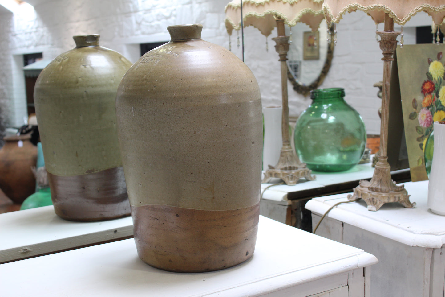 Large Victorian Treacle Glaze Flagon