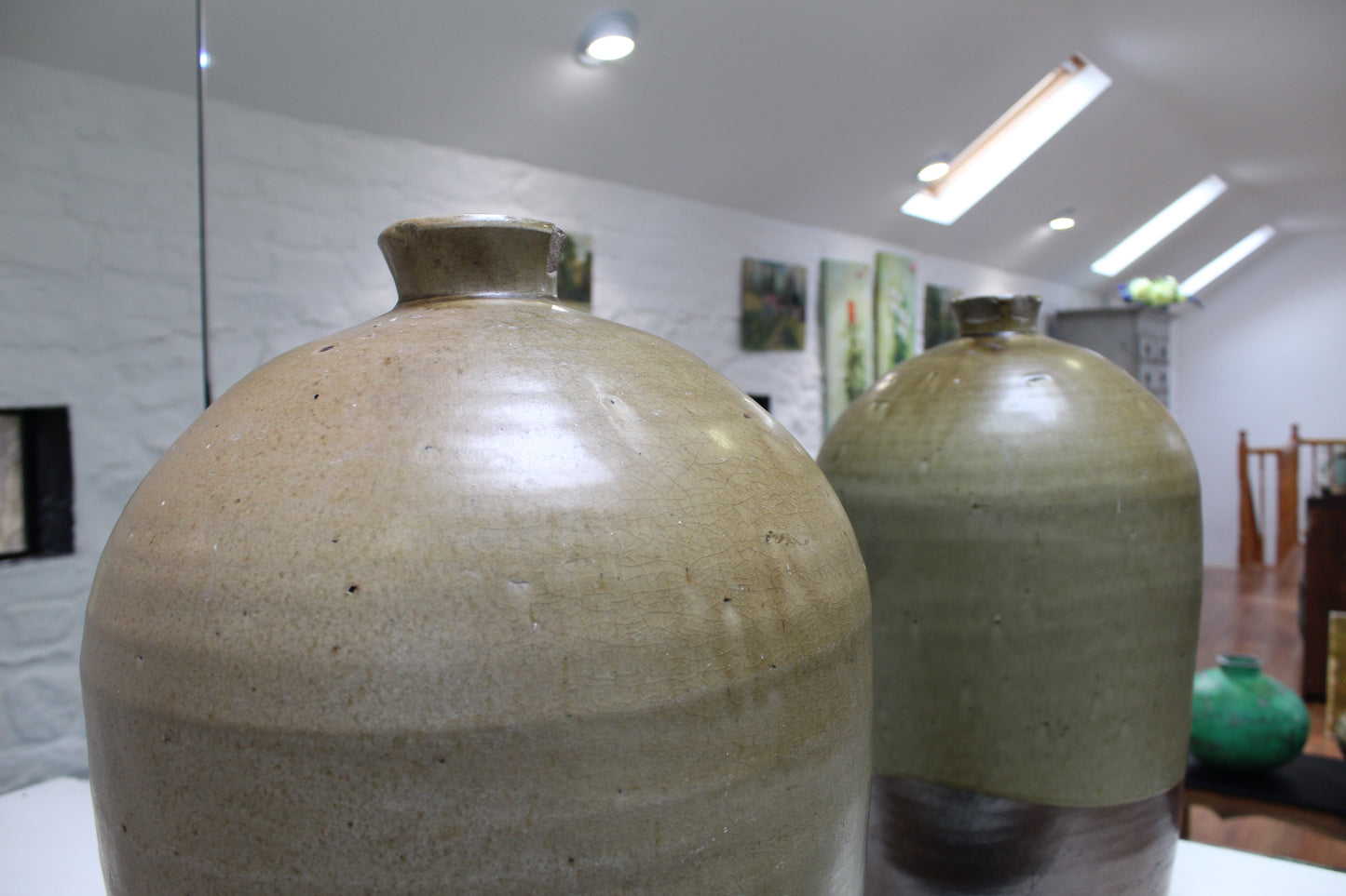 Large Victorian Treacle Glaze Flagon