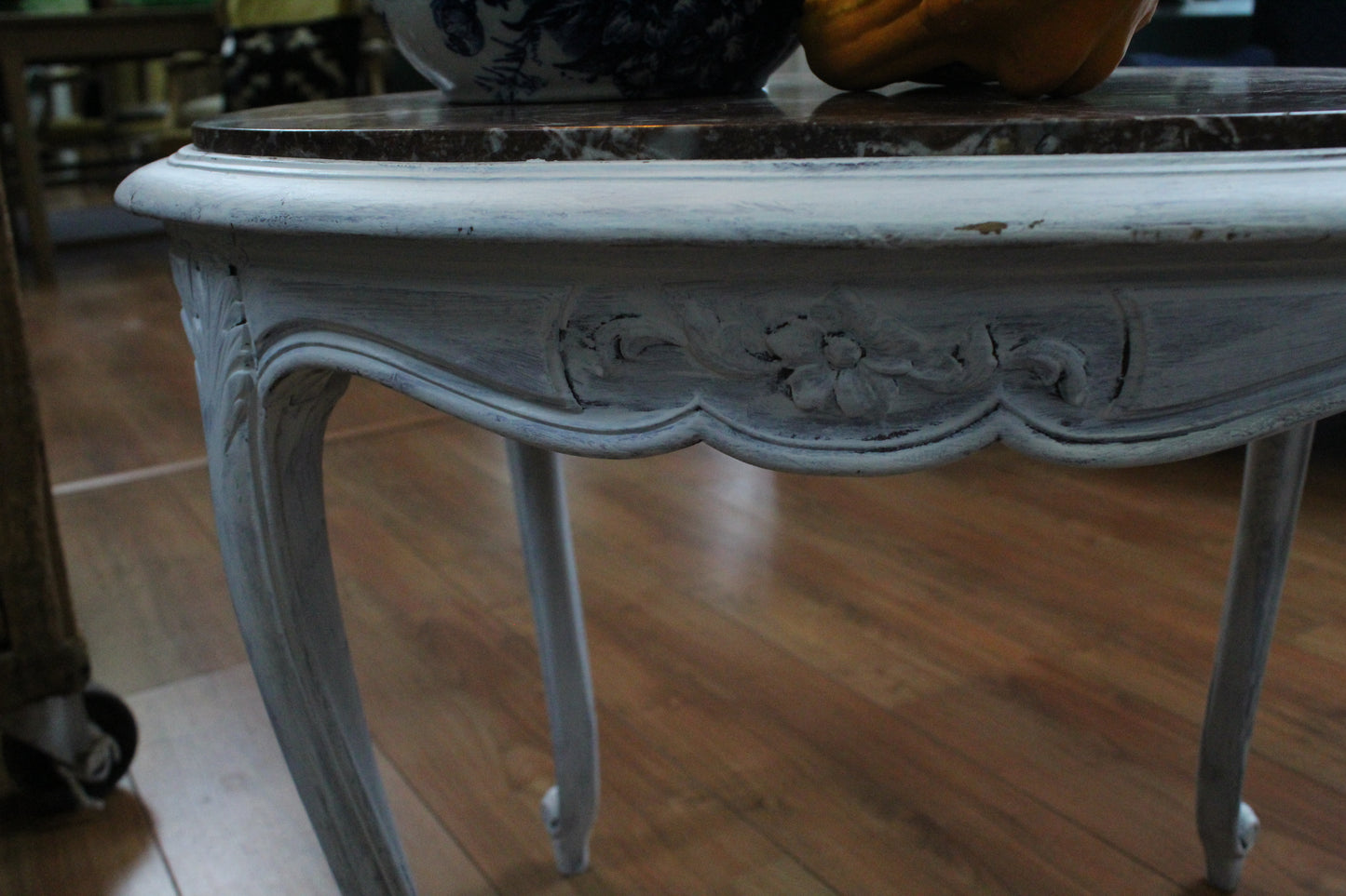 French Antique Marble Topped table